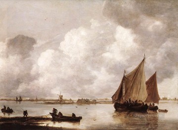 Haarlemer Meer barco paisaje marino Jan van Goyen Pinturas al óleo
